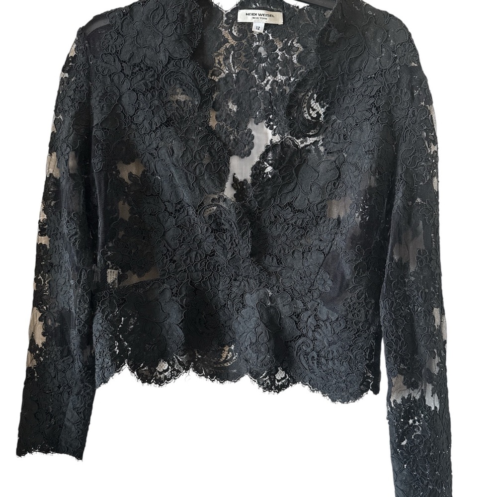 Heidi Weisel Elegant Black Lace Top